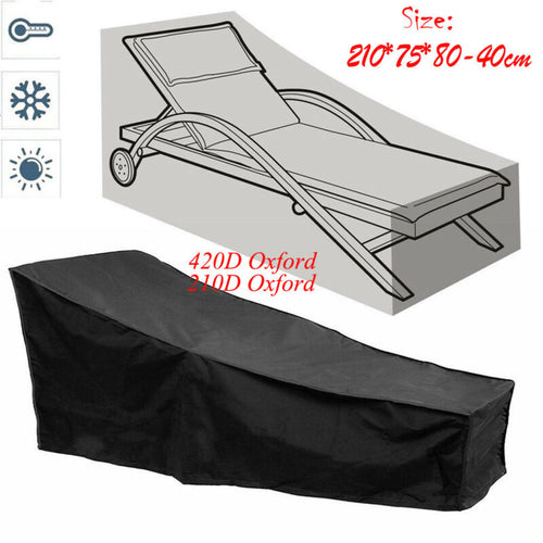 New Waterproof Outdoor Lounge Bed Stacking Chair Rain Cover Dust proof Garden Parkland Patio Reclining Chair Furniture Protector