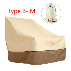 Patio Furniture Cover Outdoor Yard Garden Chair Sofa Waterproof Dust Cover Sun Protection Oxford Cloth Foldable Drawstring Table