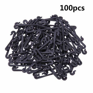 200pcs Vines Fastener Tied Clips Buckle Hook Garden Plant Vegetable Grafting Clips Grape Support Vine Clips Fixed Buckle Hook