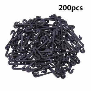 200pcs Vines Fastener Tied Clips Buckle Hook Garden Plant Vegetable Grafting Clips Grape Support Vine Clips Fixed Buckle Hook