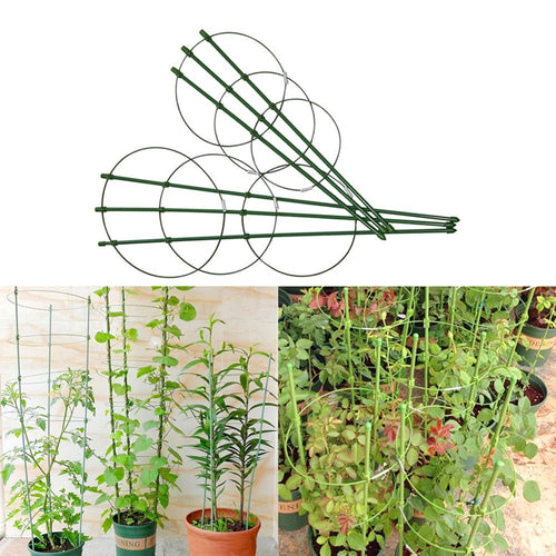 1 Pc Durable Creative Climbing Vine Rack 45cm/60cm Plastic Coated Iron Plant Support Frame Garden Balcony Plant Flower Trellis