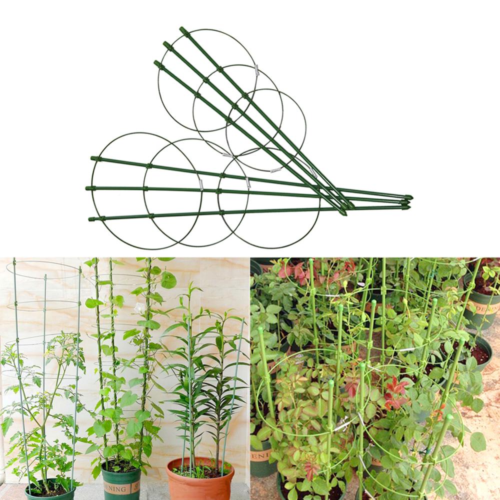 1 Pc Durable Creative Climbing Vine Rack 45cm/60cm Plastic Coated Iron Plant Support Frame Garden Balcony Plant Flower Trellis