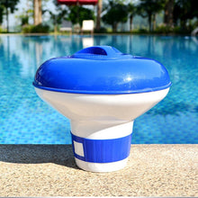 Load image into Gallery viewer, Floating Swimming Pool Chlorine Dispenser Blue and White Dosing Device Outdoor Hot Tubs Accessories 13.5*12*4.5cm