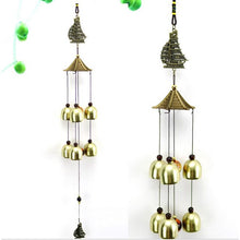 Load image into Gallery viewer, Retro Bronze Wind Chime Antique Cooper Tubes Bells Windchimes Outdoor Living Yard Garden Wall Hanging Decoration Ornaments