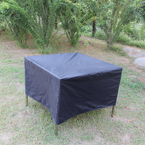 Black 210D Woven Polyester(Oxford) Garden Rectangular Outdoor Furniture Cover Shelter Waterproof For Patio Table Chair Rain